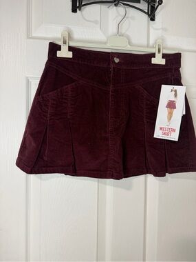 Celebrity Pink Burgundy Corduroy Skort